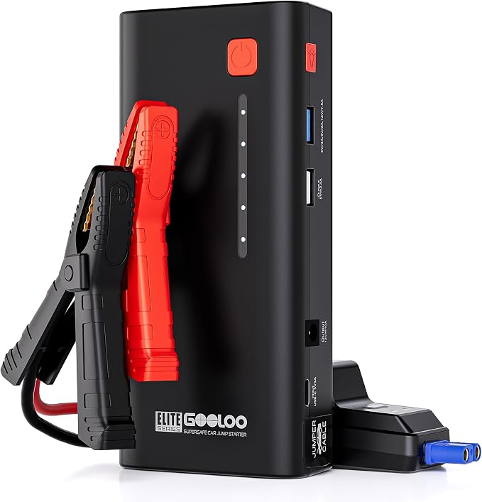 GOOLOO Jump Starter 3000A Peak Car Jumper Starter 12V SuperSafe Lithium Jump Box by GOOLOO