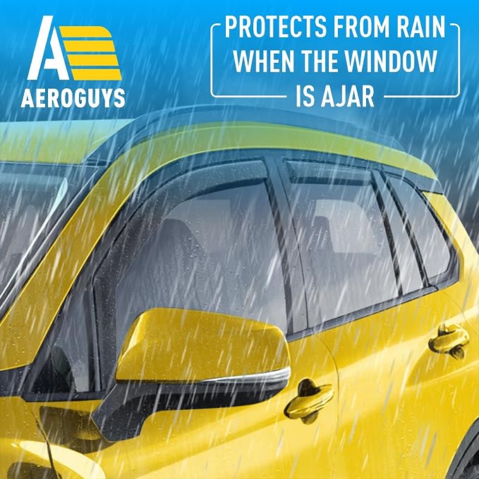 Extra Durable Window Deflectors in-Channel Window Visors Rain Guards Fit - Image 2
