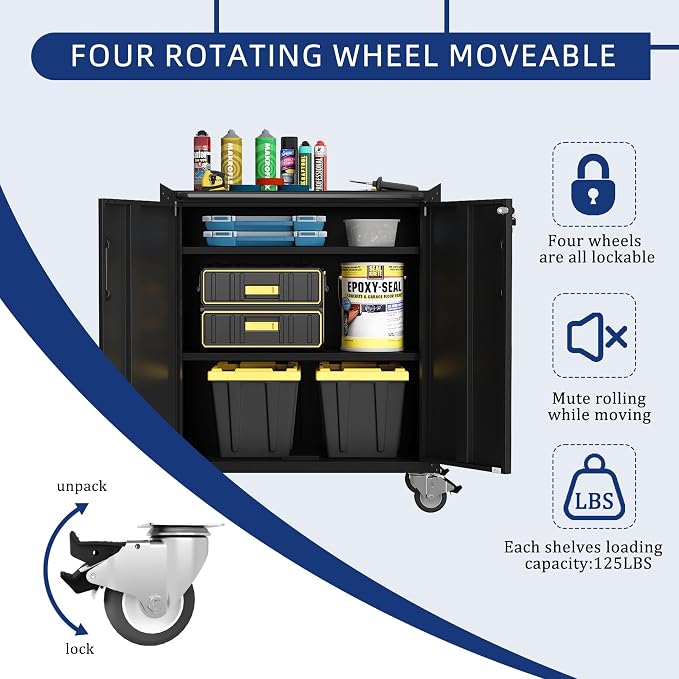 Metal Garage Storage Cabinet - Image 4