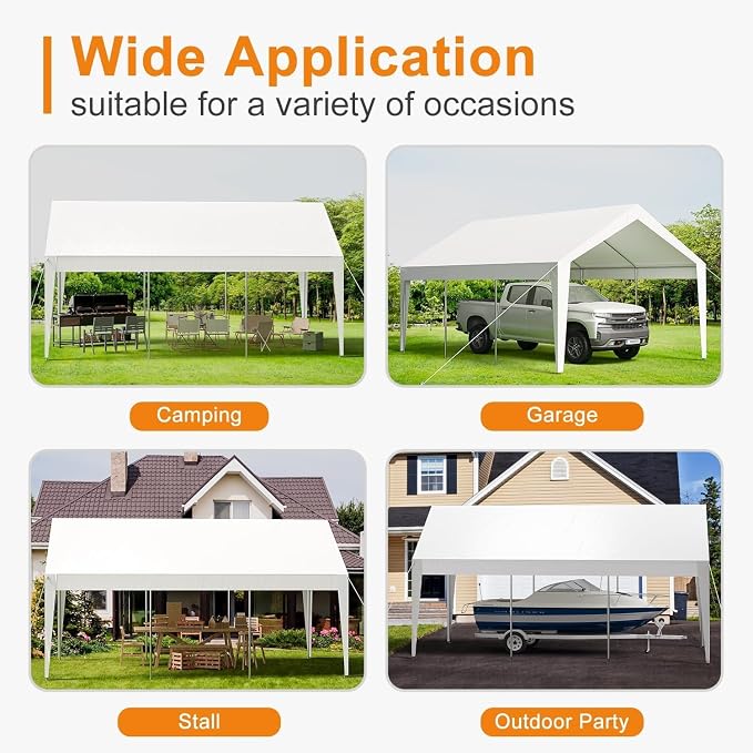 10x20ft Metal Carport Garage - Image 6
