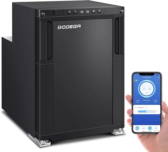 BODEGA [Upgraded 12 Volt Refrigerator, RV Refrigerator APP Control, 45L RV by BODEGA