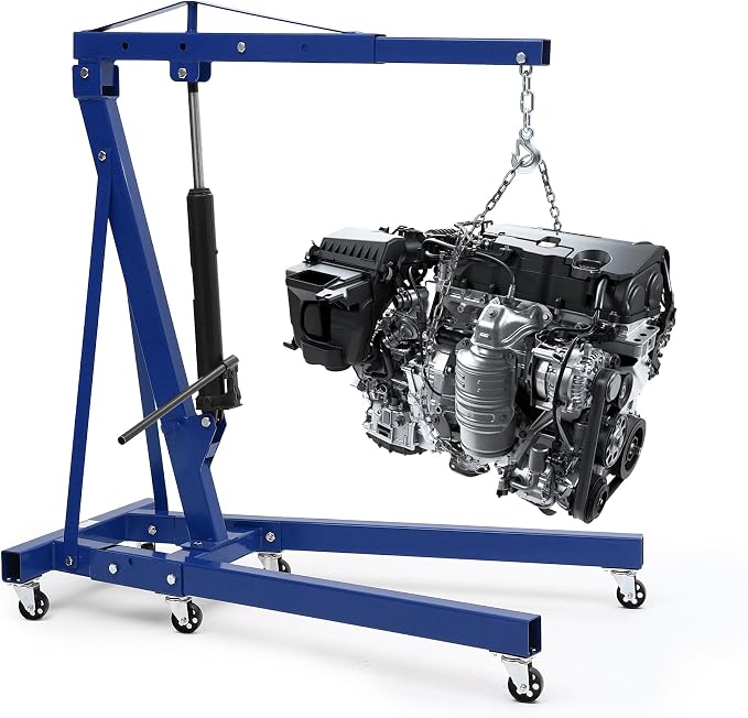 Engine Hoist Cherry Picker, 2 Ton Folding Hydraulic Engine Hoist by GarveeTech