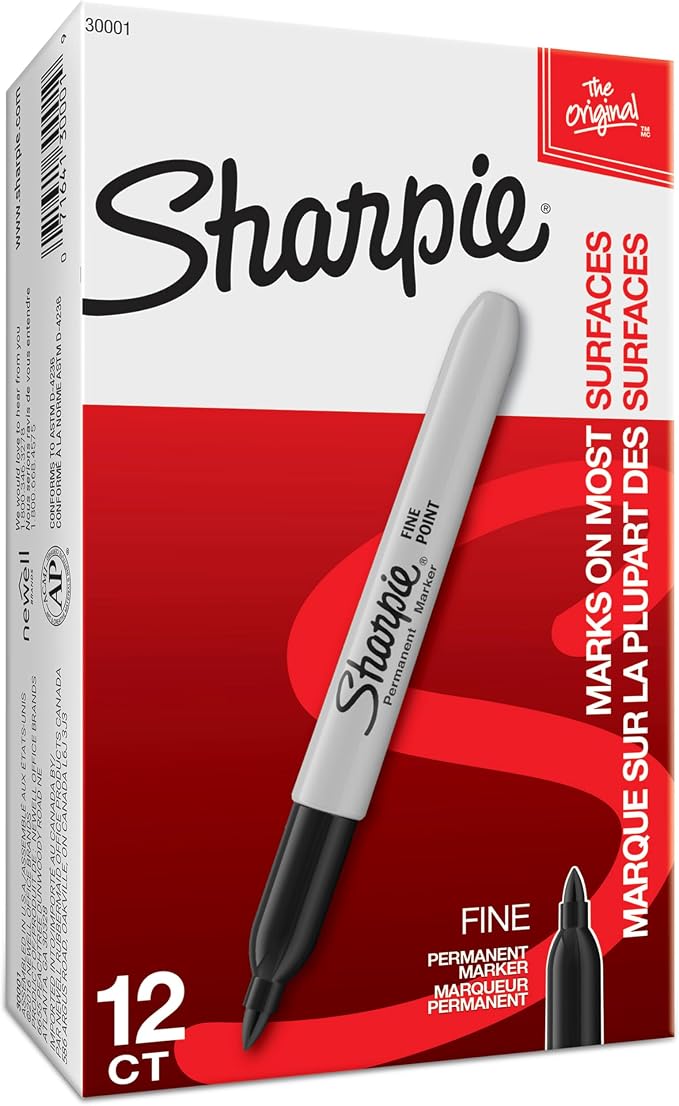 Sharpie Permanent Markers, Fine Tip, & Home, Quick Drying, Fade Resistant - Image 9