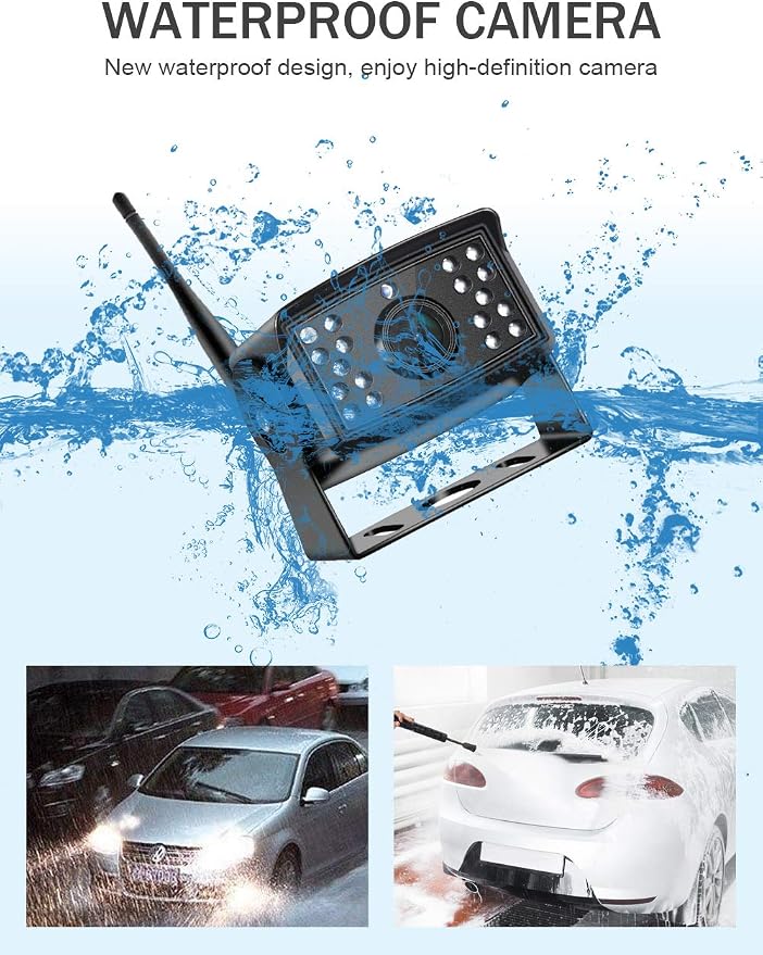 EVERSECU 4pcs Digital HD 1080P Wireless Car Backup Camera - Image 3