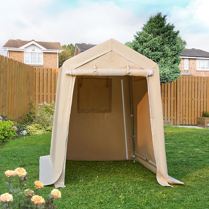 ADVANCE OUTDOOR 6X8 ft Outdoor Portable Storage Shelter Shed - Image 7