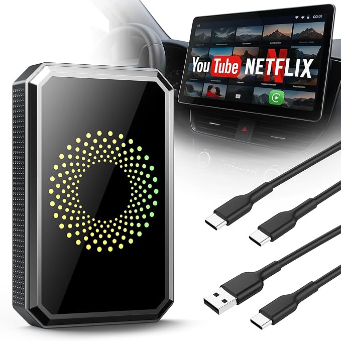 Volam 3-in-1 Wireless CarPlay Adapter Magic AI Video Box by Volam