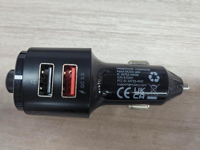 Nulaxy Bluetooth FM Transmitter, QC3.0 Fast Charge Bluetooth Car Adapter - Image 7