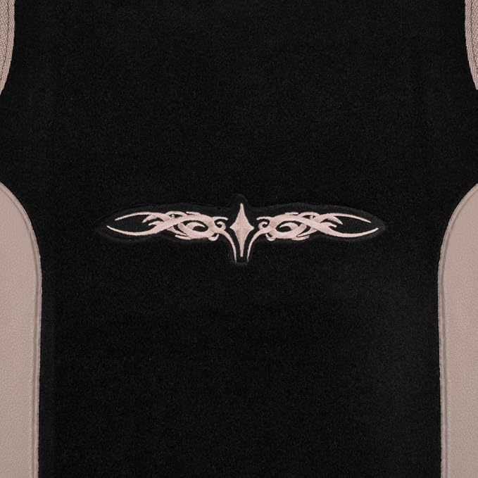 BDK carXS Fresh Two-Tone Carpet Floor Mats, Tribal Tattoo Design - Image 9