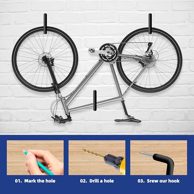10 Pcs Ladder Hook Screw in Storage Hanger, Wall Mount Garage Storage Hooks - Image 5