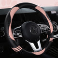 Car Steering Wheel Covers for Women Girl Padded Carbon Fiber PU Leather Cute by HighnessHwoo