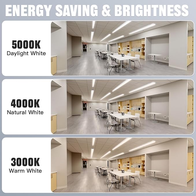 JTT 8FT LED Vapor Tight Light 120/100/80W, 5000K/4000K/3000K Vapor Proof - Image 5