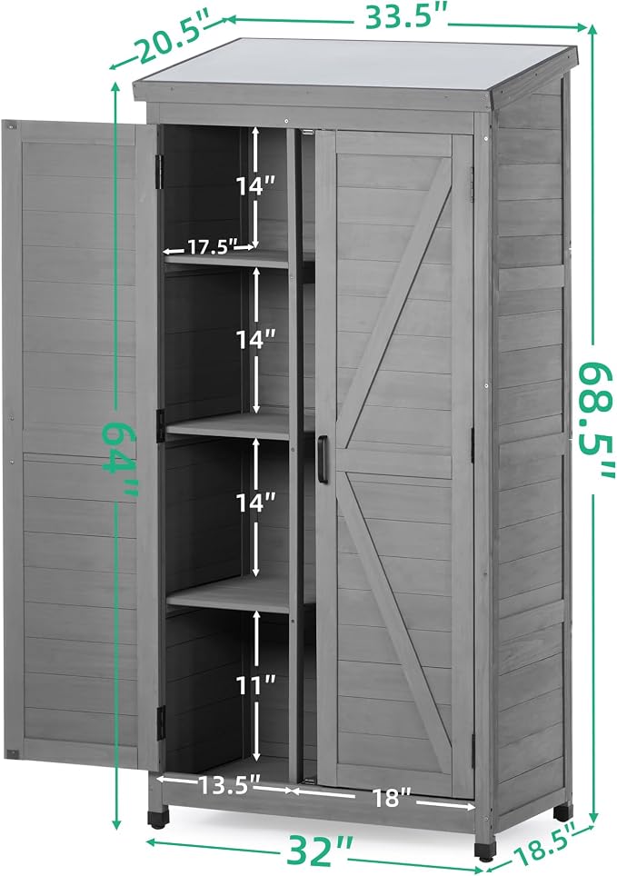 Outdoor Storage Shed Waterproof, Potting Shed - Image 2