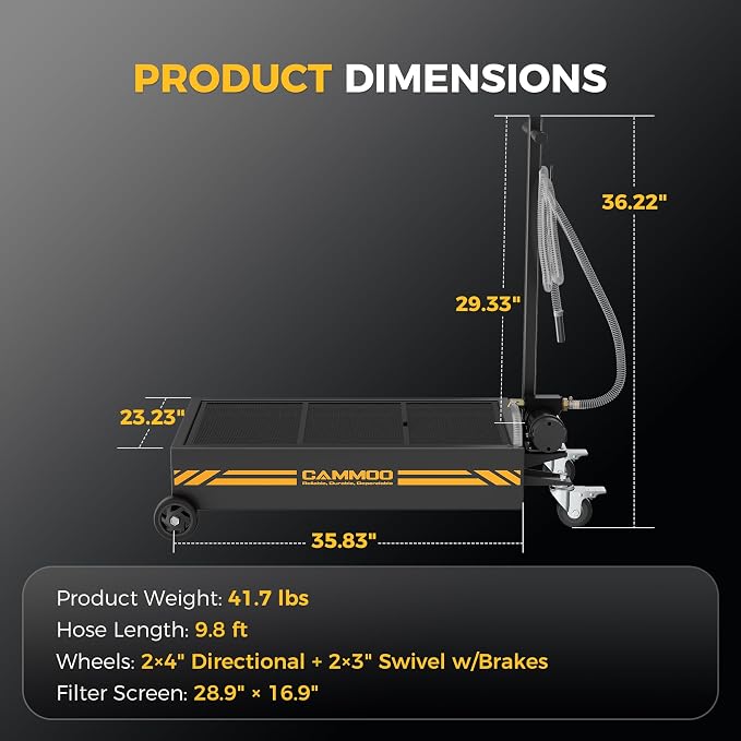 15 Gal Electric Oil Drain Pan, 110V High-Flow Pump, 9.8 FT Hose, 200 W Motor - Image 9