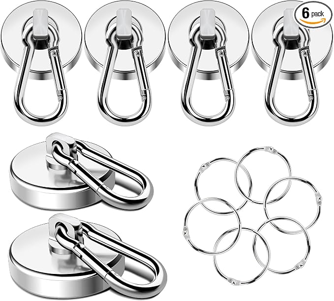 MIKEDE Strong Magnetic Hooks, Heavy Duty 110LBS+ Swivel Neodymium Magnets by MIKEDE