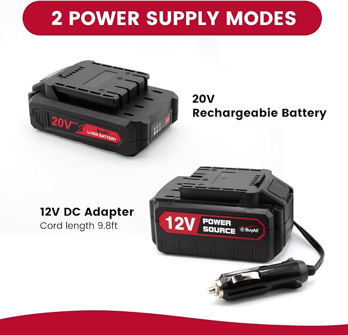 Tire Inflator Portable Air Compressor, 20V Cordless Car Tire Pump - Image 2