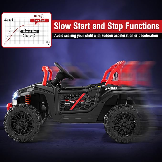 Costzon Kids UTV, 12V Battery Powered Electric Off-Road Car w/Remote Control - Image 8
