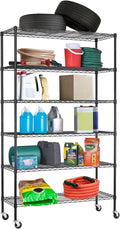 6 Tier Adjustable Metal Shelf Wire Shelving Unit Storage by BestOffice