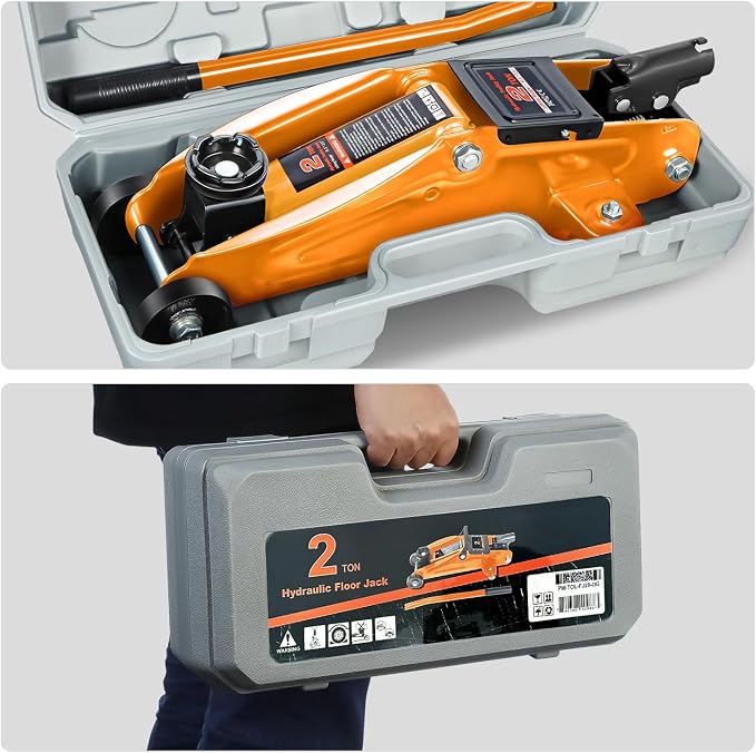 DNA MOTORING Low Profile Hydraulic Trolley Service/Floor Jack, 2 Ton Capacity - Image 7
