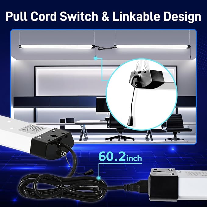 hykolity 4FT 70W LED Shop Light Linkable, 5000K Utility Shop Lights - Image 4