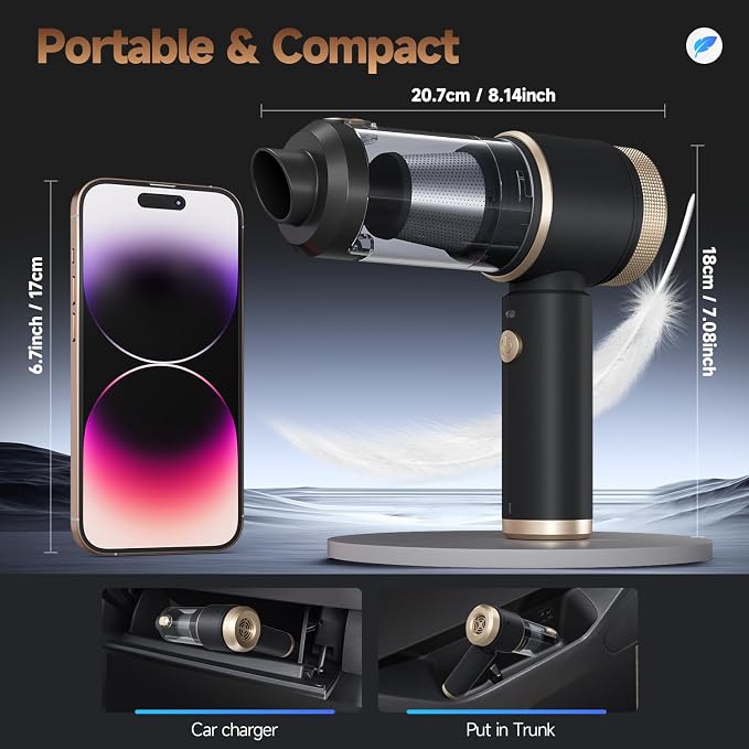 Car Vacuum Portable Cordless, Hand Vacuum - Image 7