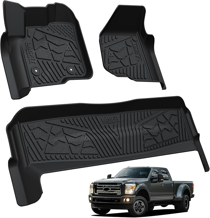 LASFIT Floor Mats for Ford F250 F350 2012-2016 Super Duty Crew Cab Without - Image 9