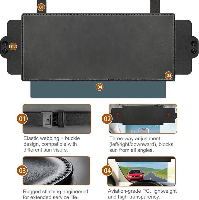 Sun Visor Extender for Car, Visor Extender Sun Blocker, Sun Visor Extension - Image 6