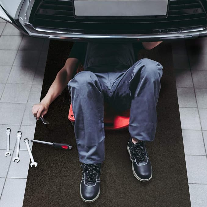 LINLA 61 x 39 in-Absorbent Oil Mat Contains Liquid Garage Floor Mat, Motorcycle - Image 3