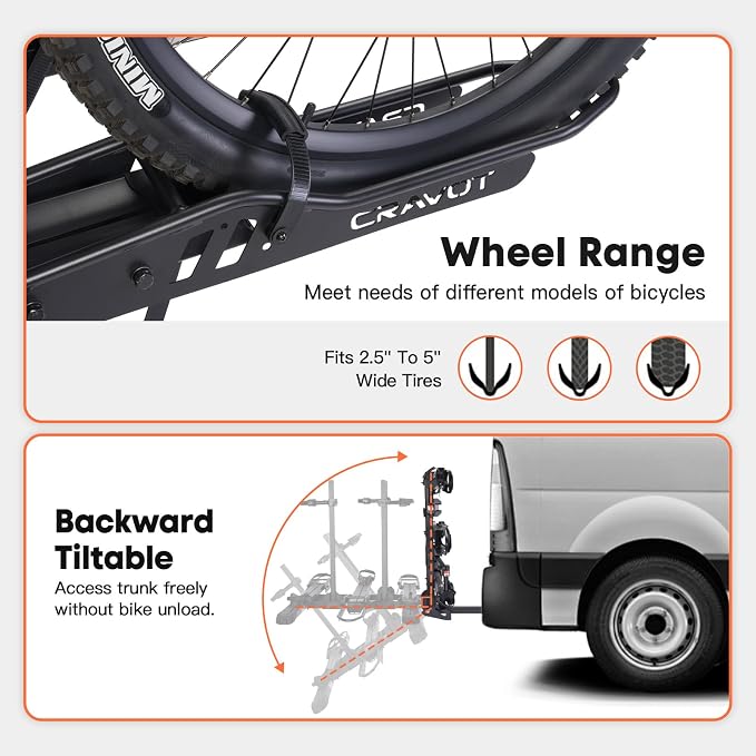 CyberRack S3 Ebike Rack, 300 lbs Capacity Foldable Bike Racks - Image 5