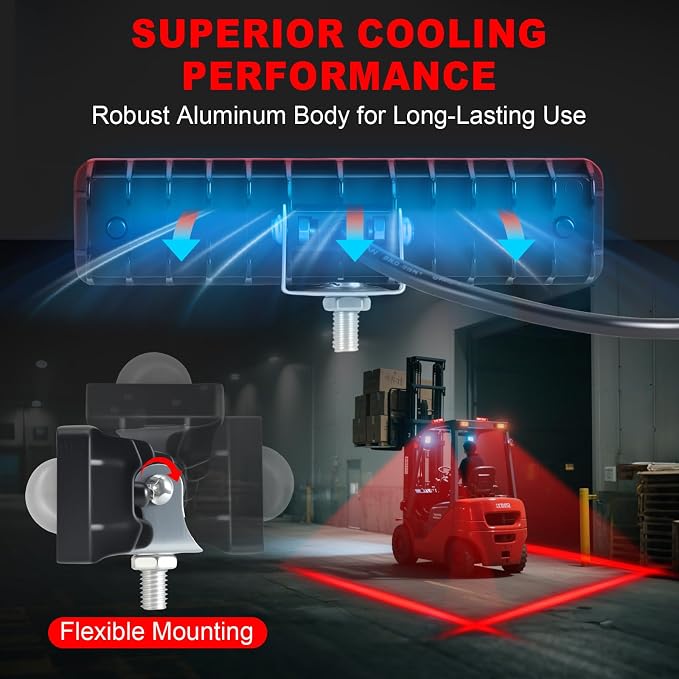 LED Forklift Safety Light Red for AGV Automated Guided Vehicle, Forklift Truck - Image 3
