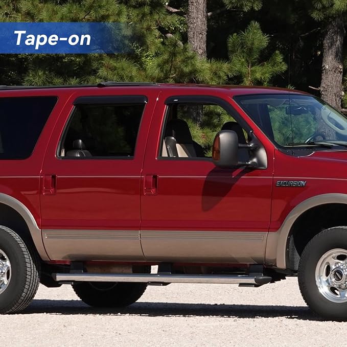 Window Visors Rain Guards for 2000 2001 2002 2003 2004 2005 Ford Excursion - Image 3