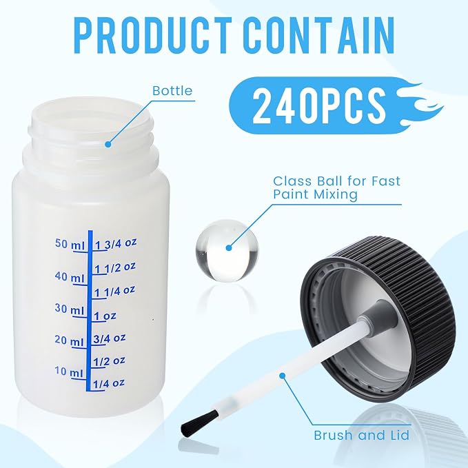 Mumufy 60 Pcs Touch up Paint Bottles - Image 3