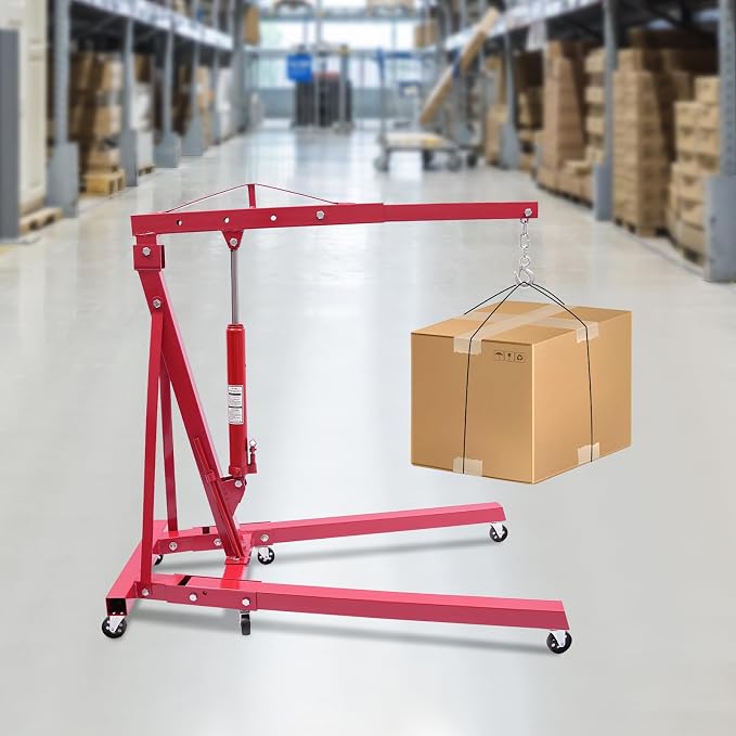 Folding Engine Crane 1 Ton Folding Engine Hoist 2200lbs Hydraulic Crane - Image 4