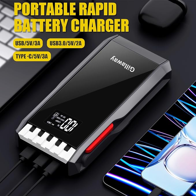 Jump Starter Battery Pack, 4500A Peak Car Battery Charger Jump Starter - Image 4