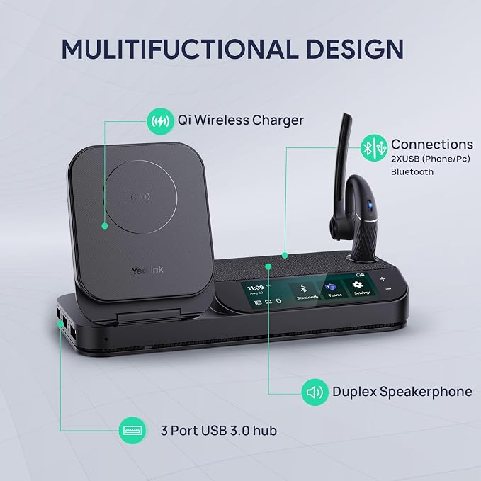 Yealink BH71 Bluetooth Headset Workstation, Office Wireless Headset - Image 5