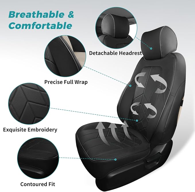 for Honda CRV Seat Covers Custom Fit 2017-2022 EXL EX LX Sport, Hybrid - Image 3