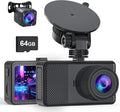 Dash Cam Front and Rear, 2.5K+1080P Dual Dash Camera by AIPLUGER