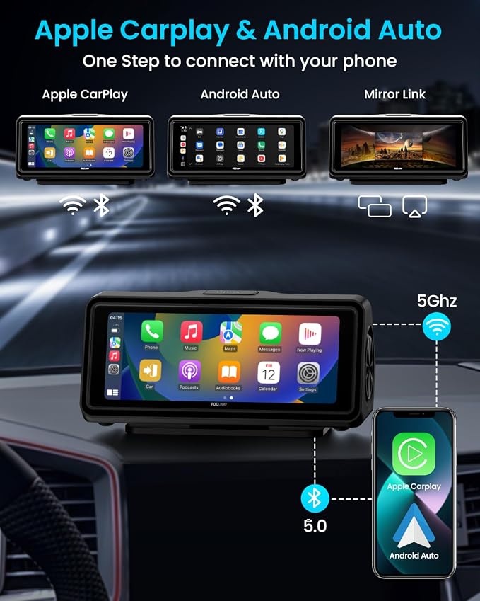 Portable Apple Carplay Screen for Car, Touch Screen - Image 2
