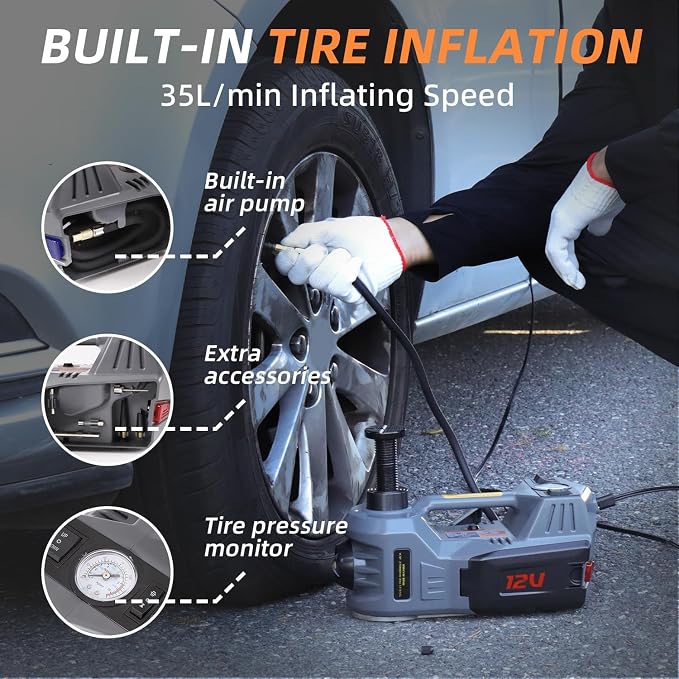 STANDTALL Electric Car Jack Kit 5T 12V Electric Floor Jack Lift - Image 3