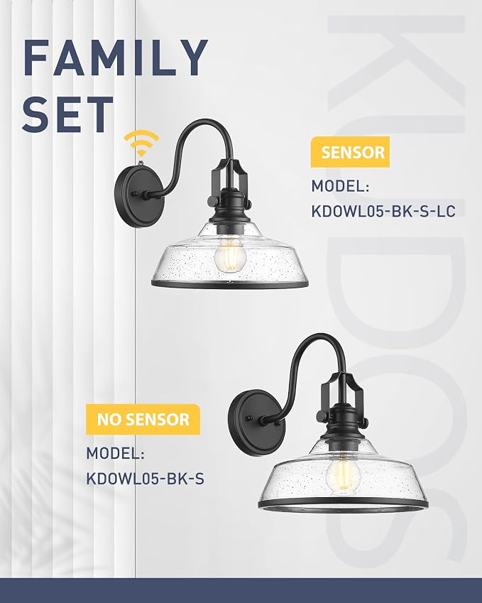 kudos Dusk to Dawn Outdoor Wall Sconce, Exterior Garage Light Fixtures - Image 7