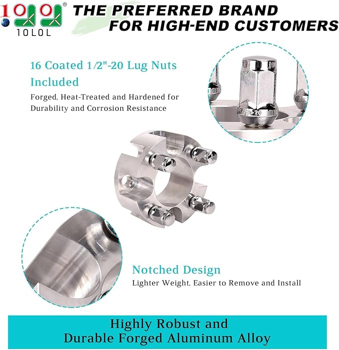 10L0L Golf Cart Wheel Spacers Adapters 2 Inch - Image 2