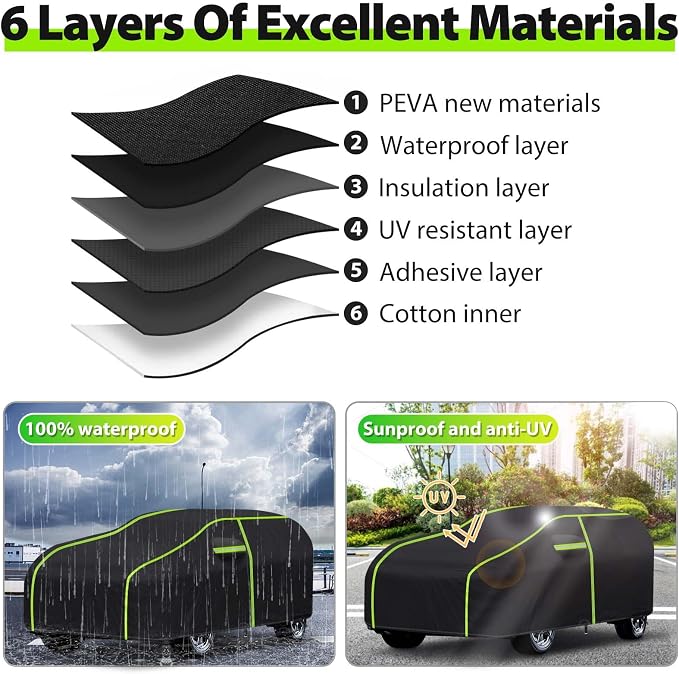 6 Layers Full Car Cover for 1994-2024 Ford Mustang - Image 4