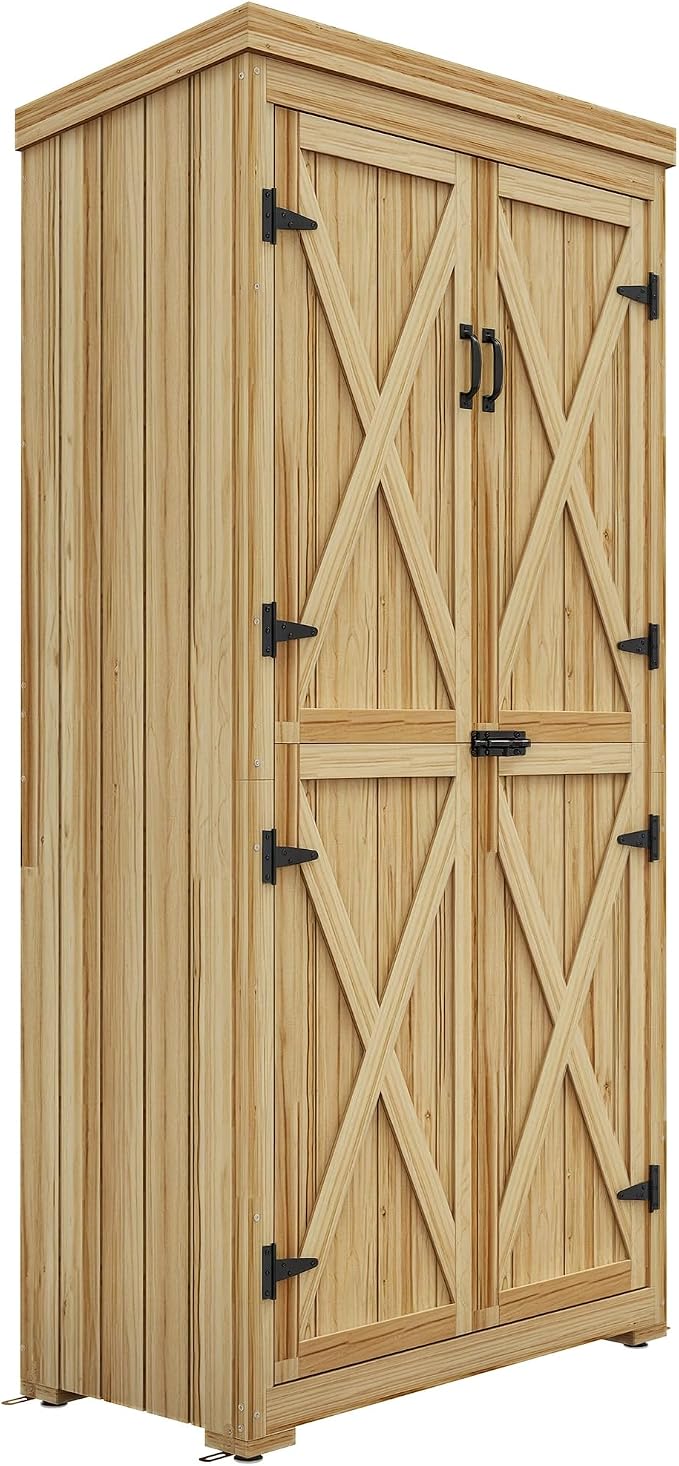 Outsunny Wooden Garden Shed, Outdoor Storage Cabinet by Outsunny