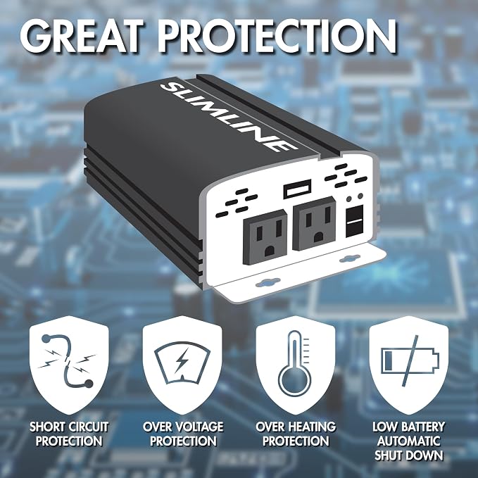 Wagan EL3718 800W Slim Line AC to DC Power Inverter 800W TrueRated Continuous - Image 5
