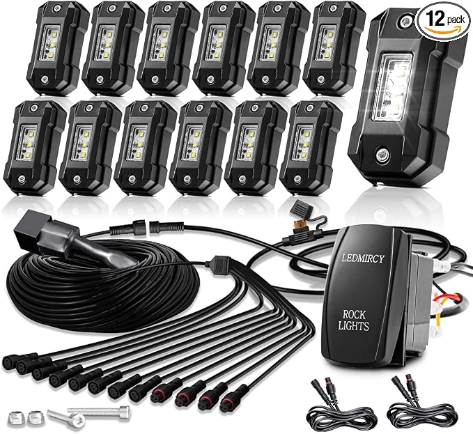 R4 Pure White LED Rock Lights Kit by LEDMIRCY