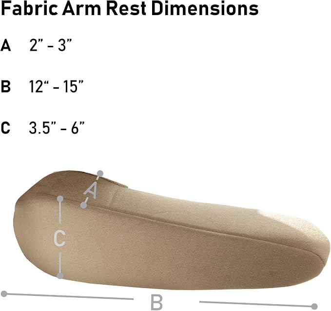 TLH Flat Cloth Fabric Armrest Covers One Pair, Tan Color - Image 3