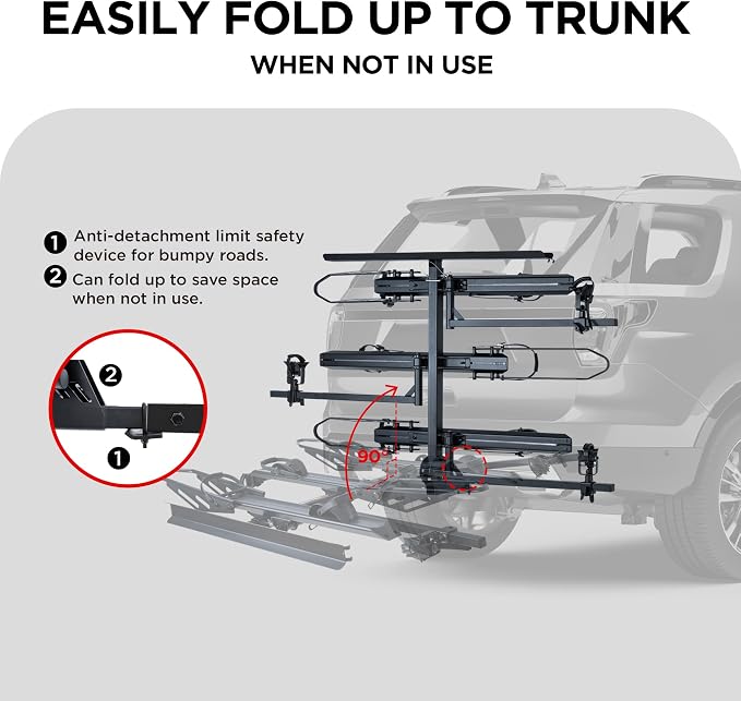 Rockland Foldable 3-Ebike Rack - Image 4