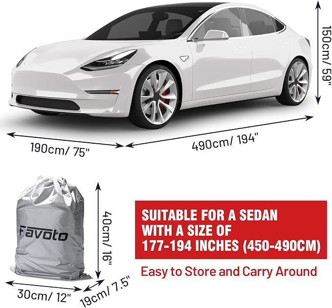 Favoto Sedan Car Cover Waterproof - Image 2