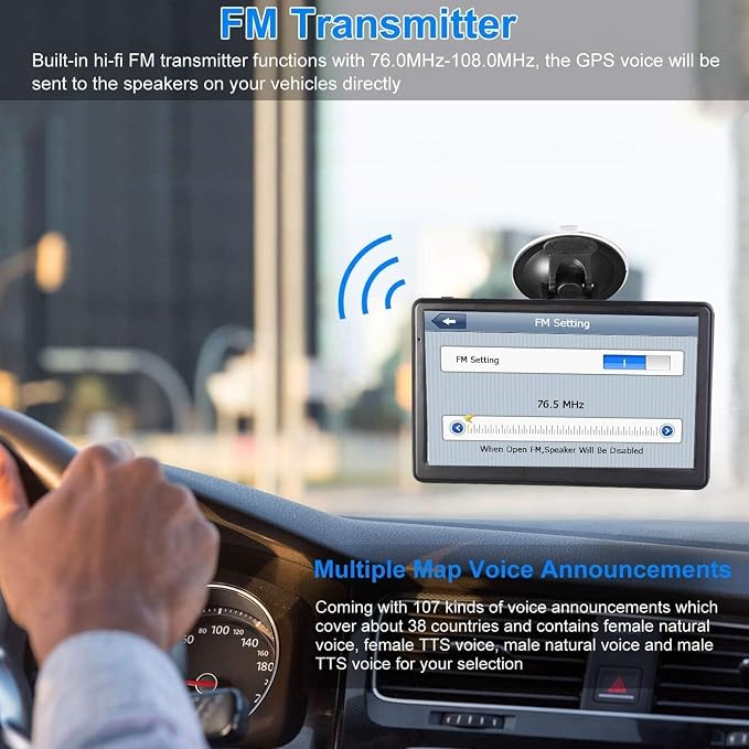 GPS Navigation for Car, Latest 2025 Map, 7 inch Touch Screen Real Voice Spoken - Image 4