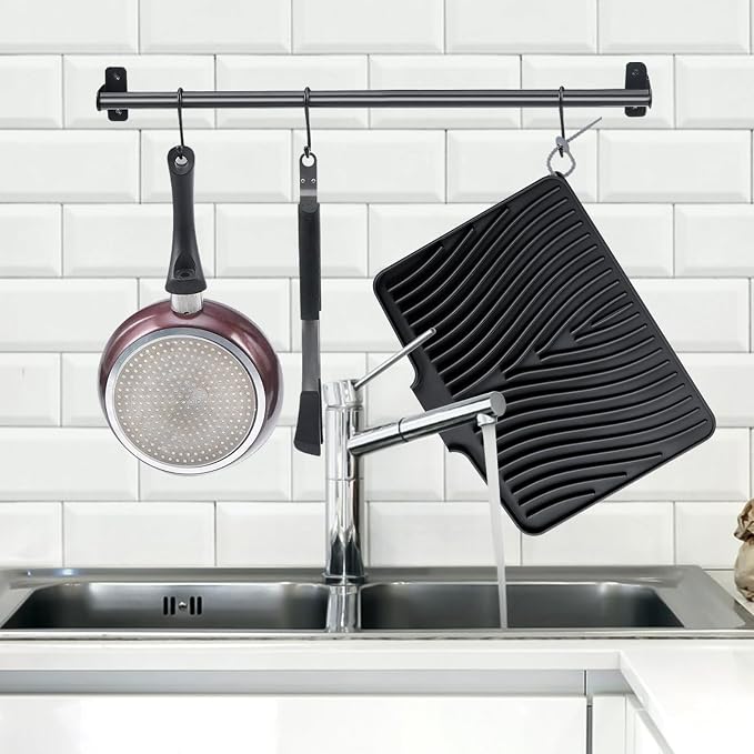 Silicone Dish Drying Mat for Kitchen Counter, Dish Drying Pad, Non-Slip Drain - Image 5