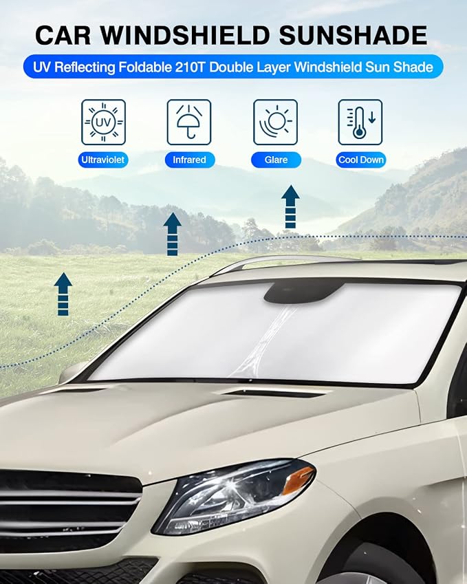 KUST Windshield Sun Shade for Mercedes-Benz GLE 350 450 2012-2019 Window Shade - Image 2